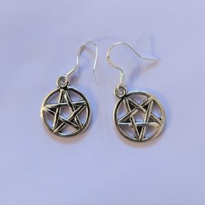 Handmade Jewelry - Pentacle Wiccan Gothic Earrings NWOT Handmade Jewelry - Pentacle Wiccan Gothic Earrings NWOT